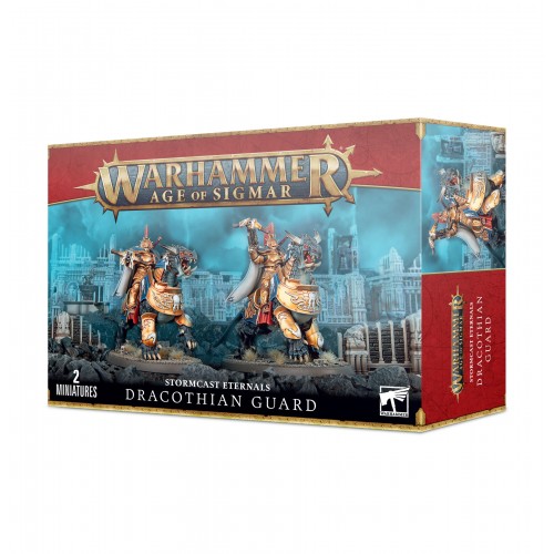 Warhammer Age of Sigmar - Stormcast Eternals Dracothian Guard, Ride into battle upon mighty Dracoths with the Dracothian Guard, a formidable force of the Stormcast Eternals